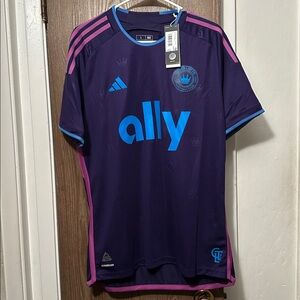 Adidas Authentic 2023-24 Charlotte FC Football Soccer MLS Jersey Men’s LARGE NWT